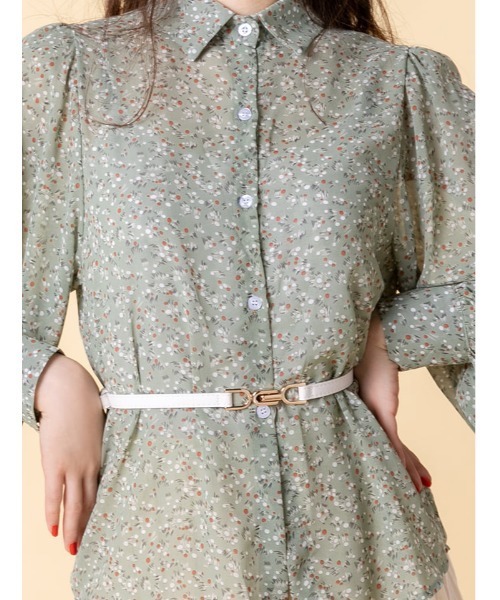 fifth（フィフス）の「フェイクレザービット細ベルト（ベルト・レディース・ホワイト/ブラウン・FREE）」の2枚目の写真