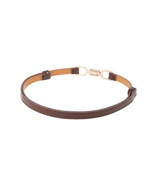 fifth（フィフス）の「フェイクレザービット細ベルト（ベルト・レディース・ホワイト/ブラウン・FREE）」の5枚目の写真