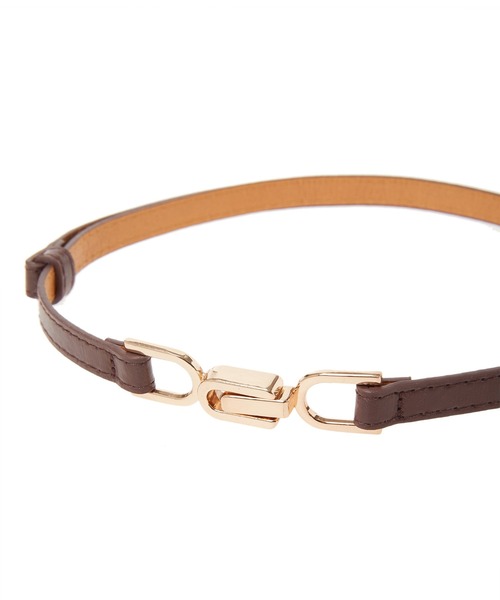 fifth（フィフス）の「フェイクレザービット細ベルト（ベルト・レディース・ホワイト/ブラウン・FREE）」の4枚目の写真