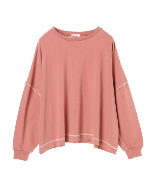 CRAFT STANDARD BOUTIQUE（クラフトスタンダードブティック）の「BIGカットチュニック　＊◇（Tシャツ/カットソー・レディース・ブルー/アイボリー/ホワイト系その他4/ピンク/ブラック/モカ・FREE）」の6枚目の写真