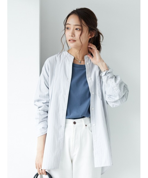 CRAFT STANDARD BOUTIQUE（クラフトスタンダードブティック）の「BIGカットチュニック　＊◇（Tシャツ/カットソー・レディース・ブルー/アイボリー/ホワイト系その他4/ピンク/ブラック/モカ・FREE）」の22枚目の写真