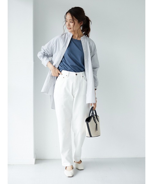 CRAFT STANDARD BOUTIQUE（クラフトスタンダードブティック）の「BIGカットチュニック　＊◇（Tシャツ/カットソー・レディース・ブルー/アイボリー/ホワイト系その他4/ピンク/ブラック/モカ・FREE）」の19枚目の写真