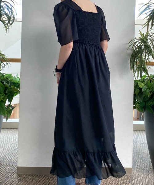 WEGO（ウィゴー）の「WEGO/シャーリングフレアスリーブワンピース（ワンピース・レディース・ブラック/アニマル/その他1・FREE）」の20枚目の写真