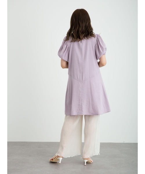 earth music&ecology（アースミュージックアンドエコロジー）の「【WEB限定】ランダムプリーツパンツ ＊（その他パンツ・レディース・ブラック/オレンジ/モカ/ピンクベージュ/グレイッシュベージュ・FREE）」の10枚目の写真