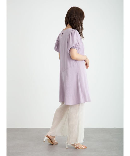 earth music&ecology（アースミュージックアンドエコロジー）の「【WEB限定】ランダムプリーツパンツ ＊（その他パンツ・レディース・ブラック/オレンジ/モカ/ピンクベージュ/グレイッシュベージュ・FREE）」の11枚目の写真