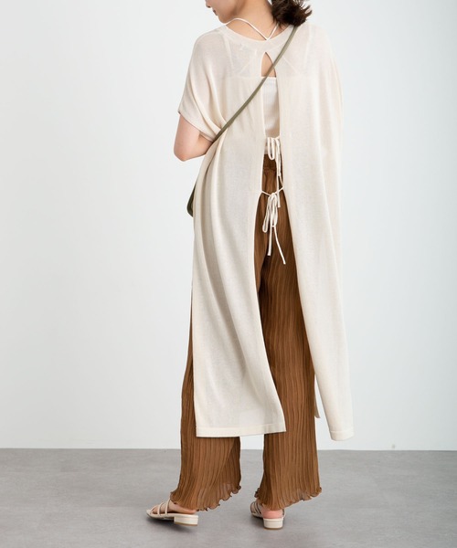 earth music&ecology（アースミュージックアンドエコロジー）の「【WEB限定】ランダムプリーツパンツ ＊（その他パンツ・レディース・ブラック/オレンジ/モカ/ピンクベージュ/グレイッシュベージュ・FREE）」の9枚目の写真