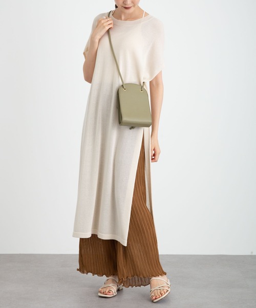 earth music&ecology（アースミュージックアンドエコロジー）の「【WEB限定】ランダムプリーツパンツ ＊（その他パンツ・レディース・ブラック/オレンジ/モカ/ピンクベージュ/グレイッシュベージュ・FREE）」の8枚目の写真