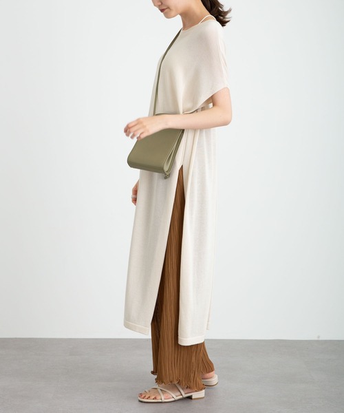 earth music&ecology（アースミュージックアンドエコロジー）の「【WEB限定】ランダムプリーツパンツ ＊（その他パンツ・レディース・ブラック/オレンジ/モカ/ピンクベージュ/グレイッシュベージュ・FREE）」の6枚目の写真