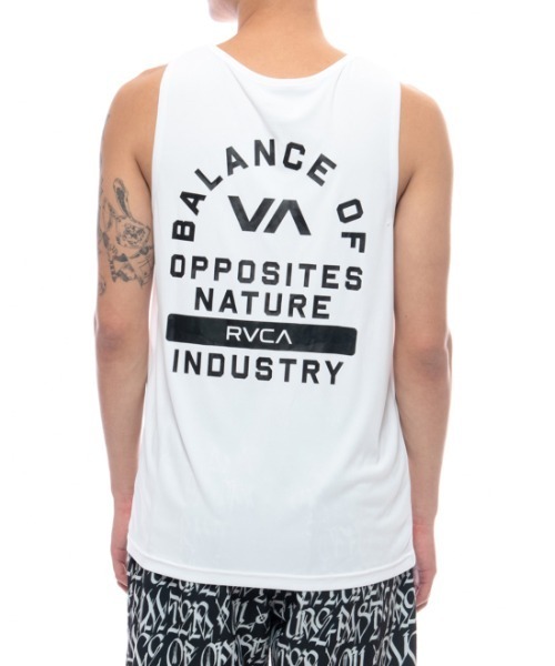 Rvca Sports メンズ Rvca Pe Tank ラッシュガード 21年夏モデル ルーカバックプリントノースリーブラッシュガード 水着 Rvca Sports メンズ Rvca Pe Tank ラッシュガード 21年夏モデル ルーカバックプリントノースリーブラッシュガード 水着