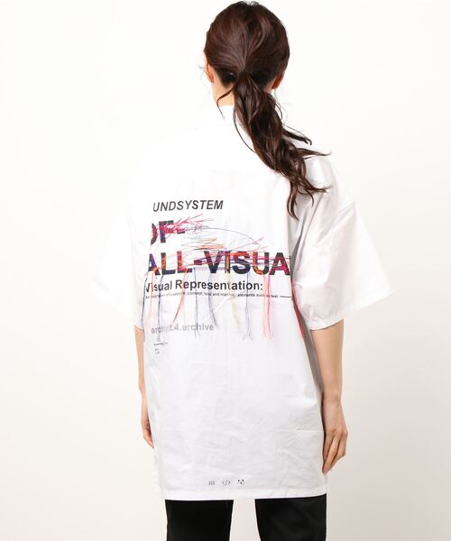 A4A（エーフォーエー）の「A4A/エーフォーエー/Sound 半袖シャツ（シャツ/ブラウス・レディース・ホワイト/ブラック・FREE）」の5枚目の写真