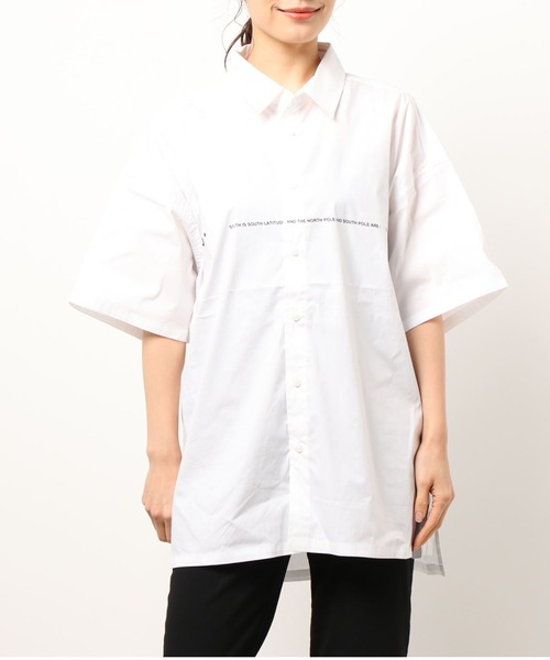 A4A（エーフォーエー）の「A4A/エーフォーエー/Sound 半袖シャツ（シャツ/ブラウス・レディース・ホワイト/ブラック・FREE）」の7枚目の写真