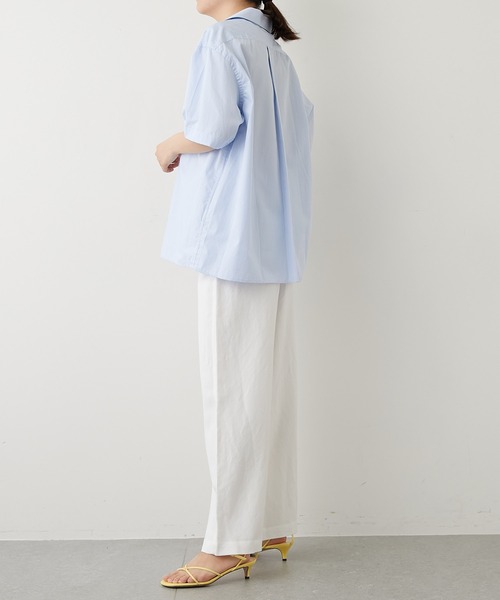 Whim Gazette(ウィムガゼット)の「【THE PAUSE】ラミーリラックスパンツ(その他パンツ・レディース・オフホワイト/ネイビー・FREE)」の6枚目の写真