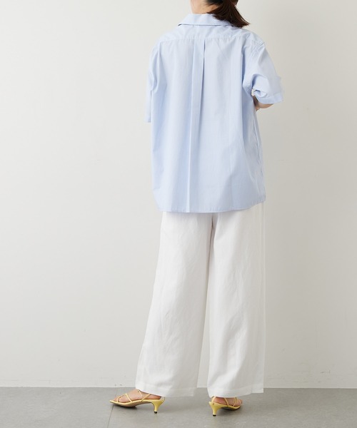 Whim Gazette(ウィムガゼット)の「【THE PAUSE】ラミーリラックスパンツ(その他パンツ・レディース・オフホワイト/ネイビー・FREE)」の7枚目の写真