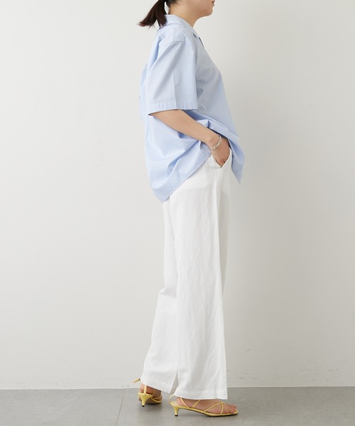 Whim Gazette(ウィムガゼット)の「【THE PAUSE】ラミーリラックスパンツ(その他パンツ・レディース・オフホワイト/ネイビー・FREE)」の8枚目の写真