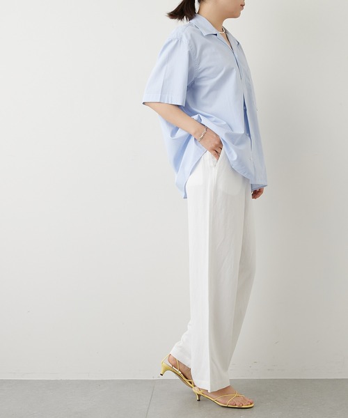 Whim Gazette(ウィムガゼット)の「【THE PAUSE】ラミーリラックスパンツ(その他パンツ・レディース・オフホワイト/ネイビー・FREE)」の9枚目の写真
