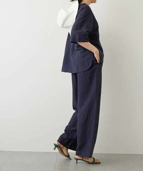 Whim Gazette(ウィムガゼット)の「【THE PAUSE】ラミーリラックスパンツ(その他パンツ・レディース・オフホワイト/ネイビー・FREE)」の16枚目の写真