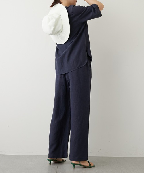 Whim Gazette(ウィムガゼット)の「【THE PAUSE】ラミーリラックスパンツ(その他パンツ・レディース・オフホワイト/ネイビー・FREE)」の15枚目の写真