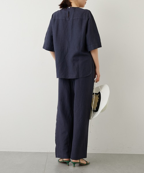 Whim Gazette(ウィムガゼット)の「【THE PAUSE】ラミーリラックスパンツ(その他パンツ・レディース・オフホワイト/ネイビー・FREE)」の14枚目の写真