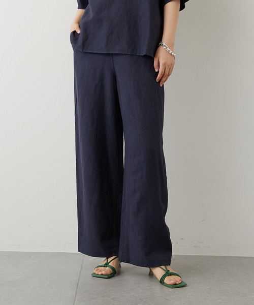 Whim Gazette(ウィムガゼット)の「【THE PAUSE】ラミーリラックスパンツ(その他パンツ・レディース・オフホワイト/ネイビー・FREE)」の13枚目の写真