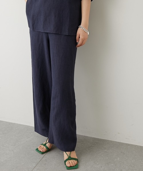 Whim Gazette(ウィムガゼット)の「【THE PAUSE】ラミーリラックスパンツ(その他パンツ・レディース・オフホワイト/ネイビー・FREE)」の17枚目の写真