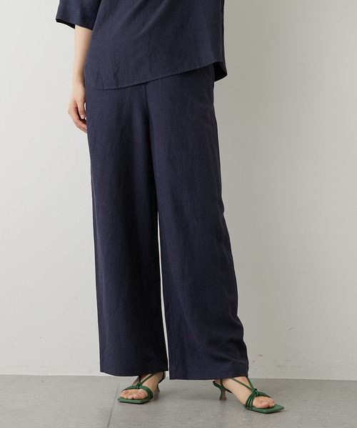 Whim Gazette(ウィムガゼット)の「【THE PAUSE】ラミーリラックスパンツ(その他パンツ・レディース・オフホワイト/ネイビー・FREE)」の18枚目の写真