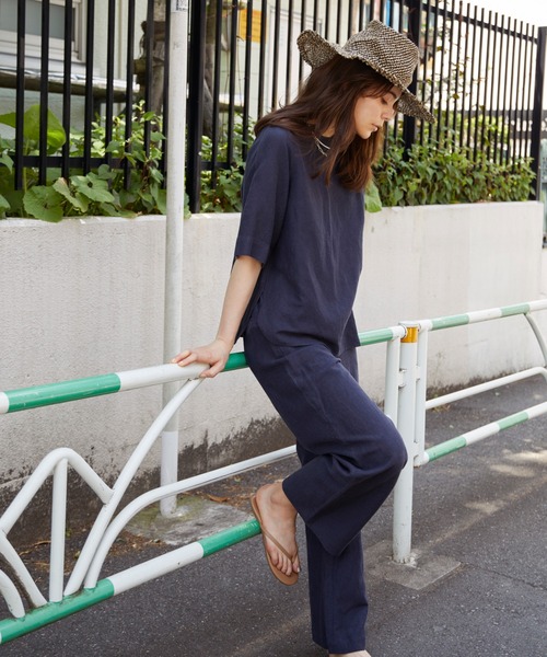 Whim Gazette(ウィムガゼット)の「【THE PAUSE】ラミーリラックスパンツ(その他パンツ・レディース・オフホワイト/ネイビー・FREE)」の20枚目の写真