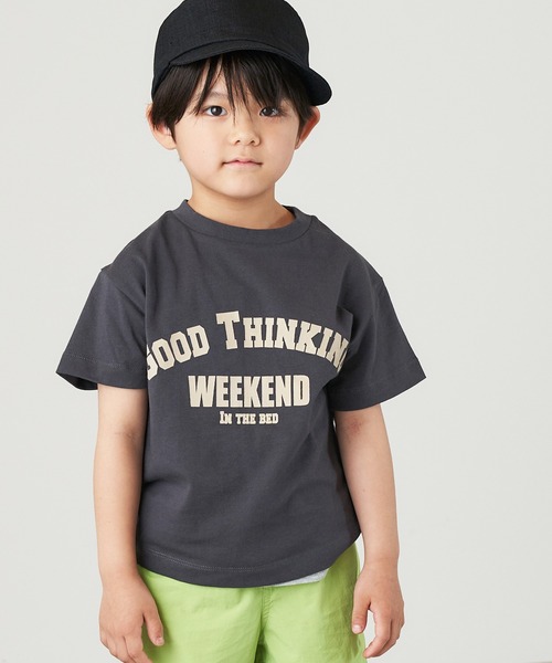 ＆yam（アンドヤム）の「USAコットン アーチロゴプリント半袖Tシャツ（Tシャツ/カットソー・キッズ・ピンク/ブラック/グレー/ホワイト・120-130cm/140-150cm/150-160cm/130-140cm/110-120cm）」の9枚目の写真