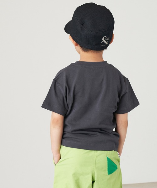 ＆yam（アンドヤム）の「USAコットン アーチロゴプリント半袖Tシャツ（Tシャツ/カットソー・キッズ・ピンク/ブラック/グレー/ホワイト・120-130cm/140-150cm/150-160cm/130-140cm/110-120cm）」の11枚目の写真