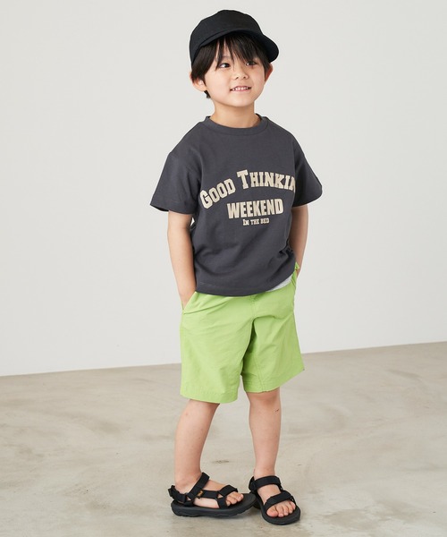 ＆yam（アンドヤム）の「USAコットン アーチロゴプリント半袖Tシャツ（Tシャツ/カットソー・キッズ・ピンク/ブラック/グレー/ホワイト・120-130cm/140-150cm/150-160cm/130-140cm/110-120cm）」の12枚目の写真