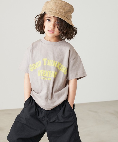 ＆yam（アンドヤム）の「USAコットン アーチロゴプリント半袖Tシャツ（Tシャツ/カットソー・キッズ・ピンク/ブラック/グレー/ホワイト・120-130cm/140-150cm/150-160cm/130-140cm/110-120cm）」の13枚目の写真