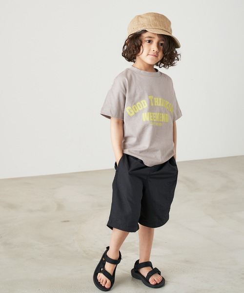 ＆yam（アンドヤム）の「USAコットン アーチロゴプリント半袖Tシャツ（Tシャツ/カットソー・キッズ・ピンク/ブラック/グレー/ホワイト・120-130cm/140-150cm/150-160cm/130-140cm/110-120cm）」の16枚目の写真