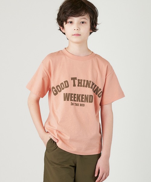 ＆yam（アンドヤム）の「USAコットン アーチロゴプリント半袖Tシャツ（Tシャツ/カットソー・キッズ・ピンク/ブラック/グレー/ホワイト・120-130cm/140-150cm/150-160cm/130-140cm/110-120cm）」の17枚目の写真