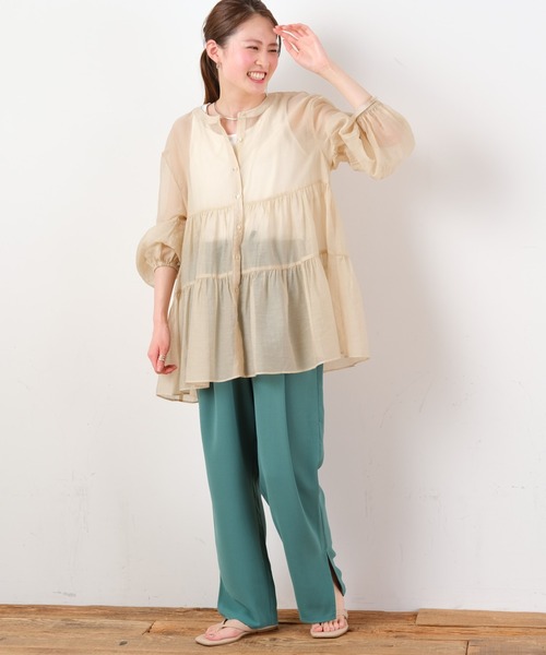 CIAOPANIC TYPY（チャオパニックティピー）の「イージーケアテーパードカラーパンツ（その他パンツ・レディース・オフホワイト/ブラック/グリーン/パープル・SMALL/MEDIUM）」の18枚目の写真