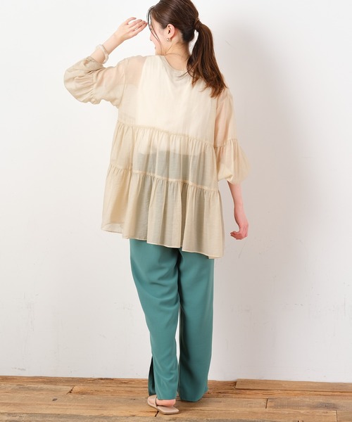 CIAOPANIC TYPY（チャオパニックティピー）の「イージーケアテーパードカラーパンツ（その他パンツ・レディース・オフホワイト/ブラック/グリーン/パープル・SMALL/MEDIUM）」の19枚目の写真