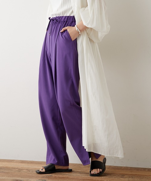 CIAOPANIC TYPY（チャオパニックティピー）の「イージーケアテーパードカラーパンツ（その他パンツ・レディース・オフホワイト/ブラック/グリーン/パープル・SMALL/MEDIUM）」の20枚目の写真