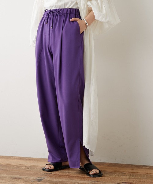 CIAOPANIC TYPY（チャオパニックティピー）の「イージーケアテーパードカラーパンツ（その他パンツ・レディース・オフホワイト/ブラック/グリーン/パープル・SMALL/MEDIUM）」の22枚目の写真