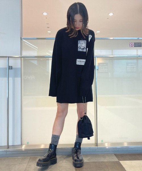 Candy Stripper（キャンディストリッパー）の「ALWAYS SICK L/S Tシャツ（Tシャツ/カットソー・レディース・ブラック/レッド/オフホワイト・2）」の3枚目の写真