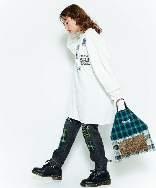 Candy Stripper（キャンディストリッパー）の「ALWAYS SICK L/S Tシャツ（Tシャツ/カットソー・レディース・ブラック/レッド/オフホワイト・2）」の4枚目の写真