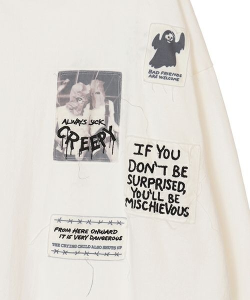 Candy Stripper（キャンディストリッパー）の「ALWAYS SICK L/S Tシャツ（Tシャツ/カットソー・レディース・ブラック/レッド/オフホワイト・2）」の12枚目の写真