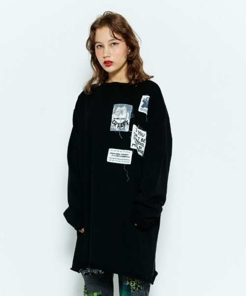 Candy Stripper（キャンディストリッパー）の「ALWAYS SICK L/S Tシャツ（Tシャツ/カットソー・レディース・ブラック/レッド/オフホワイト・2）」の16枚目の写真