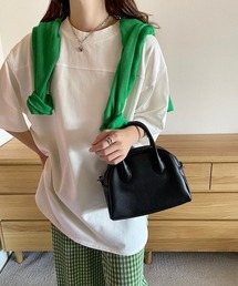 USAコットン半袖フットボール裾ラウンドTシャツ