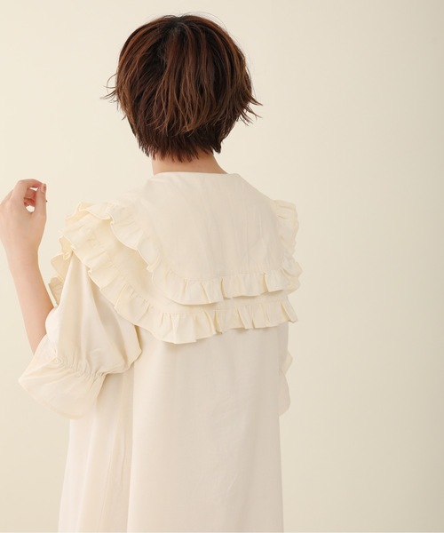 sakishimatokyo(サキシマトーキョー)の「【ZOZO限定】サキシマamp「カサネフリルデザインワンピース」(ワンピース・レディース・ホワイト/ブラック/ベージュ・FREE)」の9枚目の写真