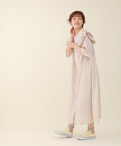 sakishimatokyo(サキシマトーキョー)の「【ZOZO限定】サキシマamp「カサネフリルデザインワンピース」(ワンピース・レディース・ホワイト/ブラック/ベージュ・FREE)」の20枚目の写真