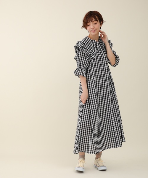 sakishimatokyo(サキシマトーキョー)の「【ZOZO限定】サキシマamp「カサネフリルデザインワンピース」(ワンピース・レディース・ホワイト/ブラック/ベージュ・FREE)」の13枚目の写真