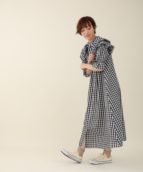 sakishimatokyo(サキシマトーキョー)の「【ZOZO限定】サキシマamp「カサネフリルデザインワンピース」(ワンピース・レディース・ホワイト/ブラック/ベージュ・FREE)」の14枚目の写真