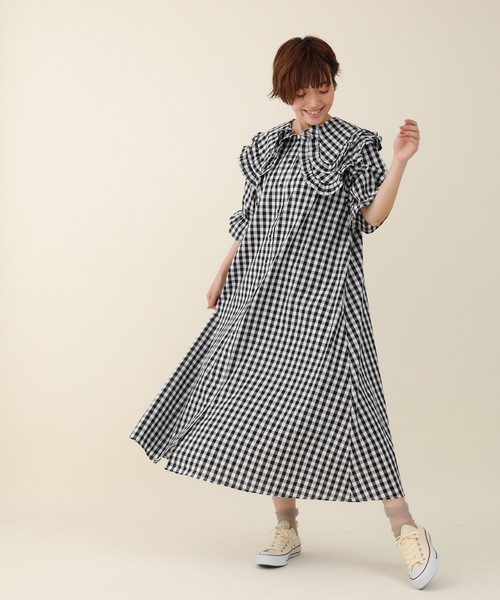 sakishimatokyo(サキシマトーキョー)の「【ZOZO限定】サキシマamp「カサネフリルデザインワンピース」(ワンピース・レディース・ホワイト/ブラック/ベージュ・FREE)」の16枚目の写真