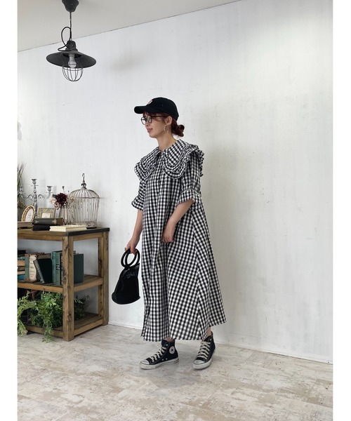 sakishimatokyo(サキシマトーキョー)の「【ZOZO限定】サキシマamp「カサネフリルデザインワンピース」(ワンピース・レディース・ホワイト/ブラック/ベージュ・FREE)」の12枚目の写真