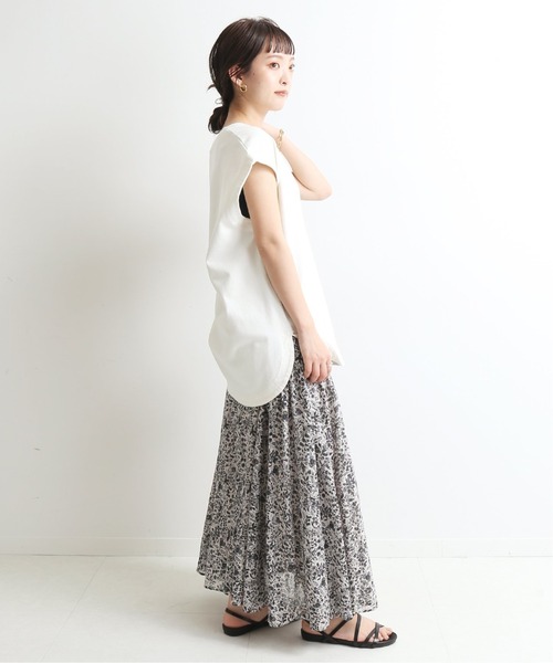 SLOBE IENA(スローブイエナ)の「16/2 天竺キーネックプルオーバー【手洗い可能】◆(Tシャツ/カットソー・レディース・ホワイト/ブラック/カーキ・FREE)」の18枚目の写真