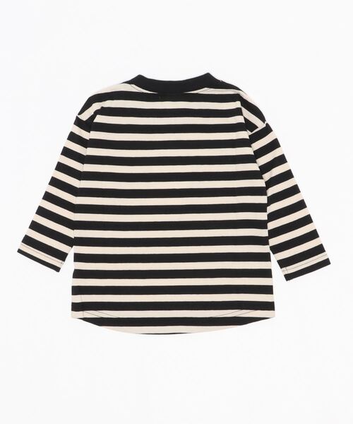 DILASH（ディラッシュ）の「先染めボーダーあったか長袖Tシャツ（Tシャツ/カットソー・キッズ・マルチ/ブラウン/ネイビー/ブラック・90/140/130/100/120/110/80/150）」の9枚目の写真