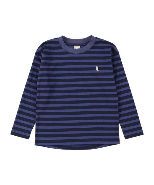 DILASH（ディラッシュ）の「先染めボーダーあったか長袖Tシャツ（Tシャツ/カットソー・キッズ・マルチ/ブラウン/ネイビー/ブラック・90/140/130/100/120/110/80/150）」の4枚目の写真
